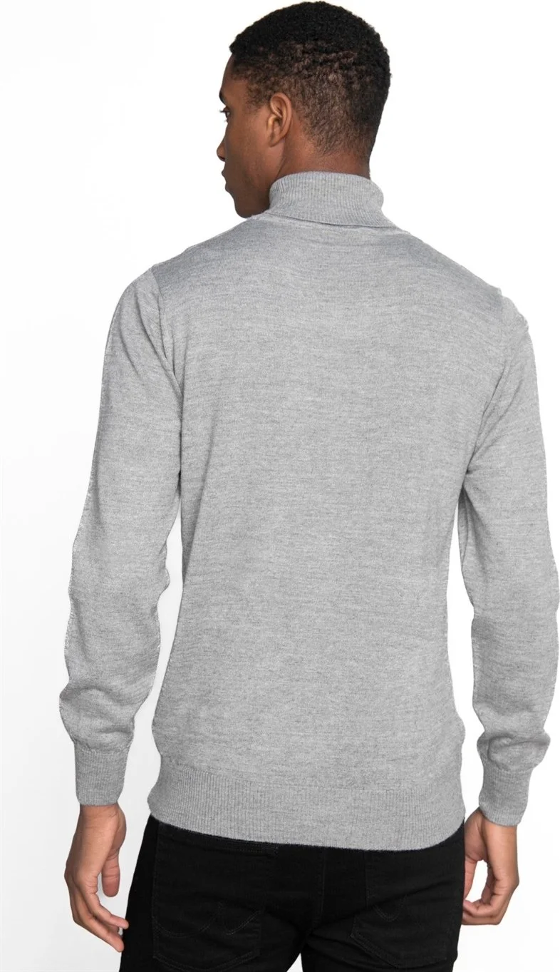 تودورس Slim Fit Narrow Cut Full Turtle Collar Plain Wool Men's Sweater -