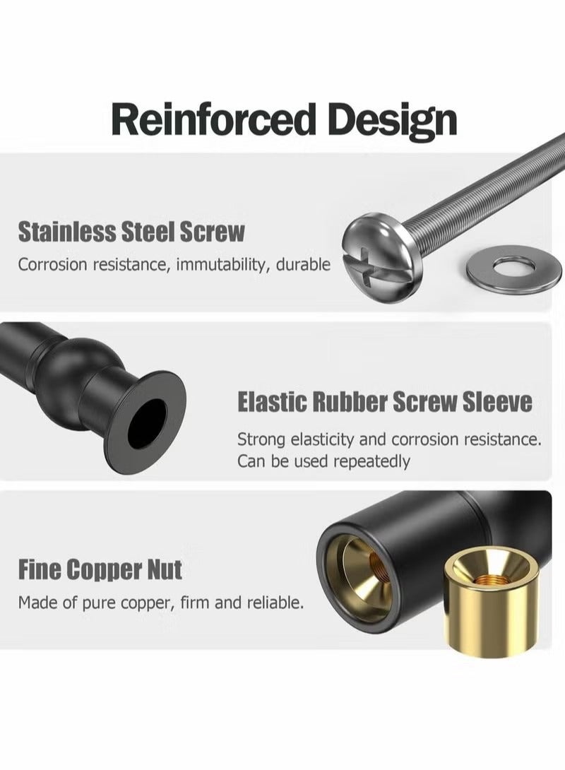 Toilet Seat Hinges Top Fixings,2 Pcs Quick Release Toilet Seat Fixings Universal Toilet Seat Hinge Fittings for WC Toilet Blind Holes - Image 3