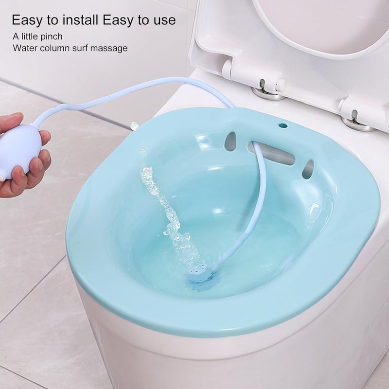klarako Sitz Bath Flusher Tube, Universal Single Hole Squeeze Sitz Flusher Hose with Pump for Portable Bidet - Image 2