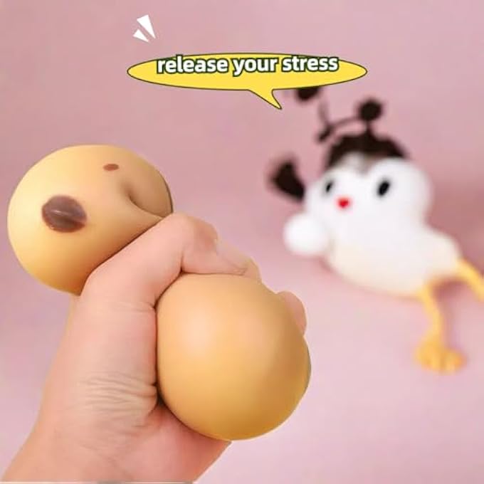 new boat Cute Capybara Stress Balls Squeeze Toy for Anxiety Relief, Capybara Squishy Toys for Adults and Kids, Squeeze Balls,Stretch and Squeeze Toys, Cute AnimalStress Relieve Toy,Ideal for Autism, ADHD - Image 4