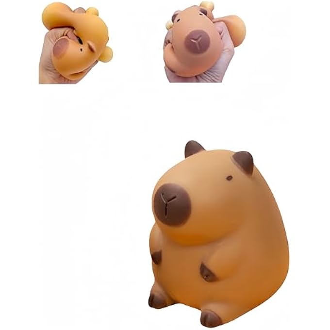 new boat Cute Capybara Stress Balls Squeeze Toy for Anxiety Relief, Capybara Squishy Toys for Adults and Kids, Squeeze Balls,Stretch and Squeeze Toys, Cute AnimalStress Relieve Toy,Ideal for Autism, ADHD - Image 1