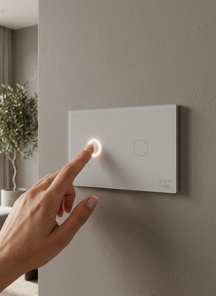 موري مفتاح تاتش مجوز سمارت هوم موري ابيض S2W - Zigbee - Image 1