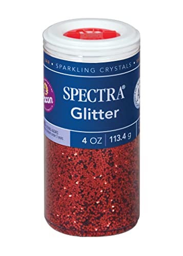 Spectra Arts & Crafts Glitter, Red, 4 oz., 1 Jar - Image 1