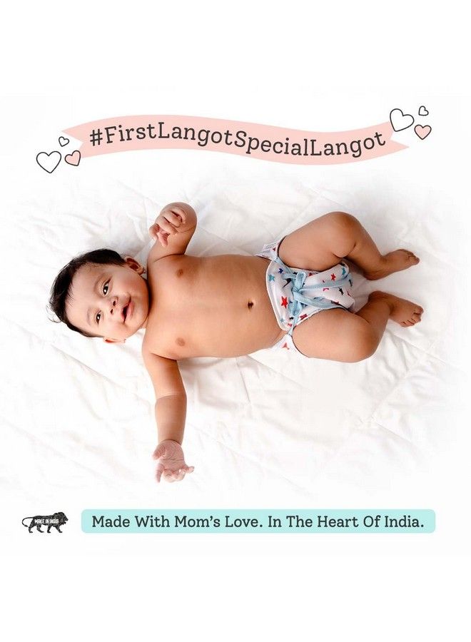 Superbottoms Dry Feel Langotpack Of 6 Organic Cotton Padded Langot Nappy With Gentle Elastics & A Superdryfeel Layer On Top (Size 1 (Fits 37 Kg Printedunisex Baby) - Image 4