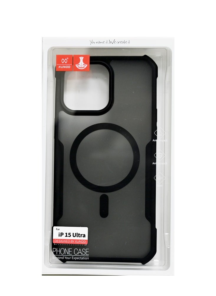 Xundo XUNDO BEATLE MAGSAFE SERIES MATT SKIN HARD CASE IPHONE 15 PRO MAX BLACK  - Image 2