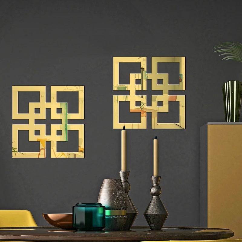 Jm1124 Acrylic Mirror Wooden Wall Stickers Living Room Bedroom Home Decoration Wooden Crafts Wall Stickers - Image 3