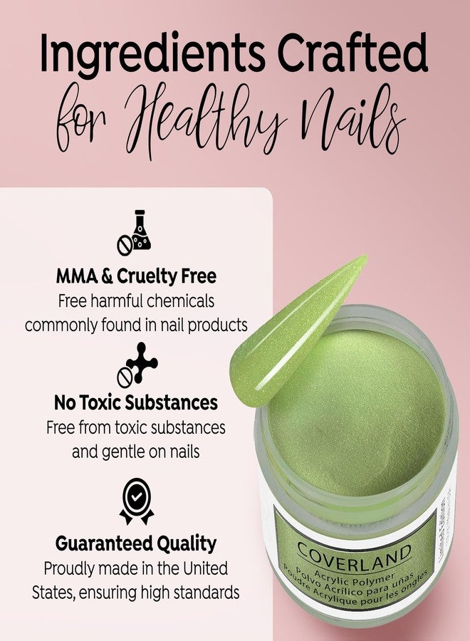 Tones Coverland Acrylic Nail Powder "Sour Apple" - Limited Edition Acrylic Powder for Nail Design, Sculpting, and Masking Nail Bed Imperfections - (1.5 Oz) - Image 2