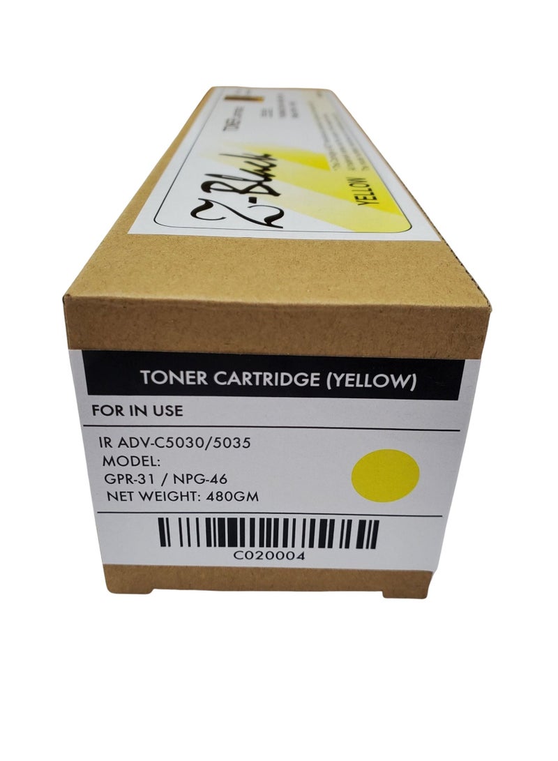 Z-Black Compatible Toner Cartridge for Canon IR Advance C-5030 / 5035 / 5235 / 5240 / NPG46 / GPR31 / C-EXV29 ( YELLOW ) - Image 2