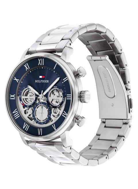 Men's Analog Round Shape Stainless Steel Wrist Watch 1710569 - 44 Mm