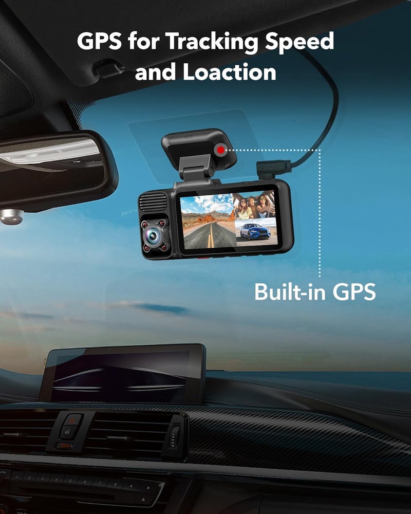 REDTIGER F17 Dash Cam with GPS Module and 3M Mount - Image 5