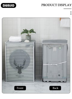 DUNISO Washing Machine Cover, Full-automatic Roller Washing Machine Cover with Zipper, Waterproof Sunscreen and Dustproof Protection Cover for Most Front Load Washer and Dryer  - Image 5