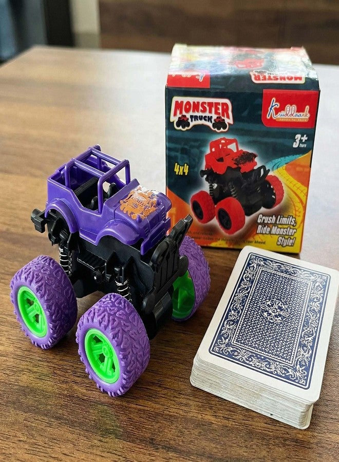 Kriiddaank Kriddaank 4x4 Monster Truck for Kids - Friction Powered Stunt Car with 360° Spin Action - Durable Alloy & Non-Toxic 4WD Toy -Ideal Birthday Gift for Boys & Girls 3-7 Years Old (Multicolor) - Image 1
