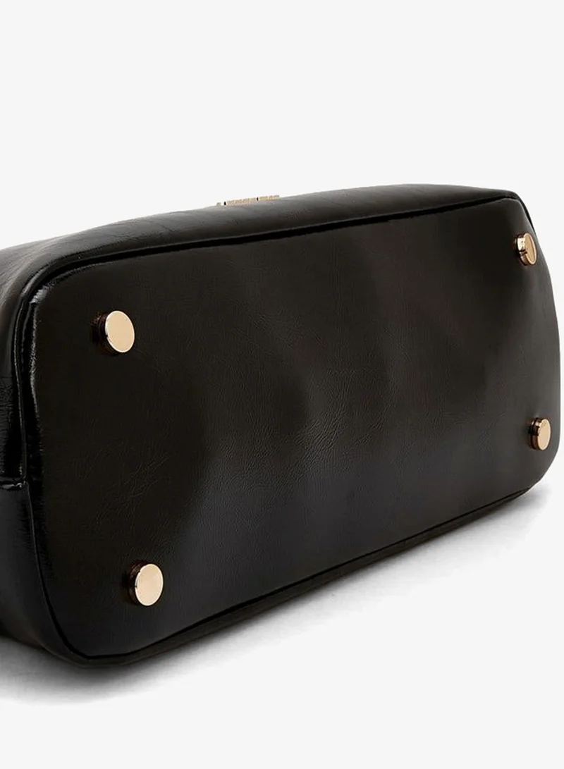 Celeste BLACK Textured Shoulder Bag With Double Handle for Women | Best Price UAE