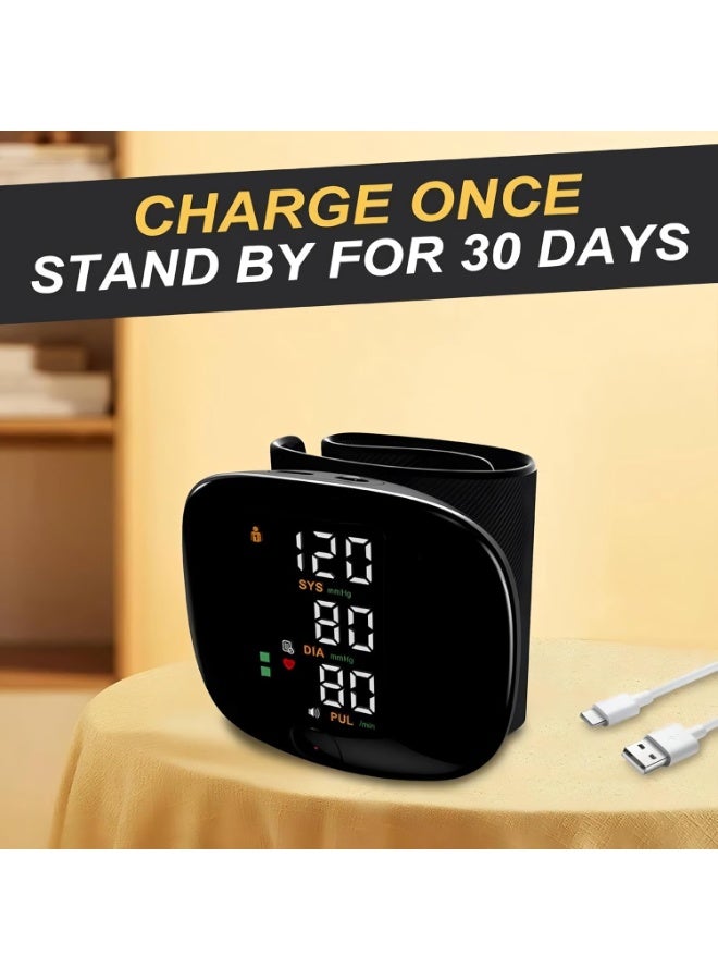 Kimaya Digital Wrist Blood Pressure Monitor with Adjustable Cuff Voice Function Large Display 2x99 Memory Readings Automatic BP Detector with Carrying Case - Image 4