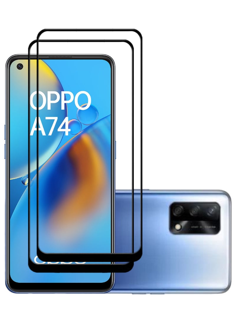 ACLIX 2 Pieces Antistatic ESD Dustproof Premium Quality High Definition Tempered Glass Screen Protector Designed For Oppo A74 - Image 1