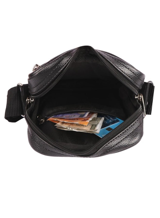 Keviv Leather Mini Sling Bag for Men | Crossbody Bag | Travel Bag | Utility Bag (23cm x 18cm x 8cm) SB02 - Image 5