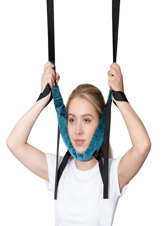 BXT Portable Cervical Traction Harness Neck Stretcher for Home-Adjustable Neck Traction Strap for Neck Fatigue Relief for Adults (Hook Design) - Image 4