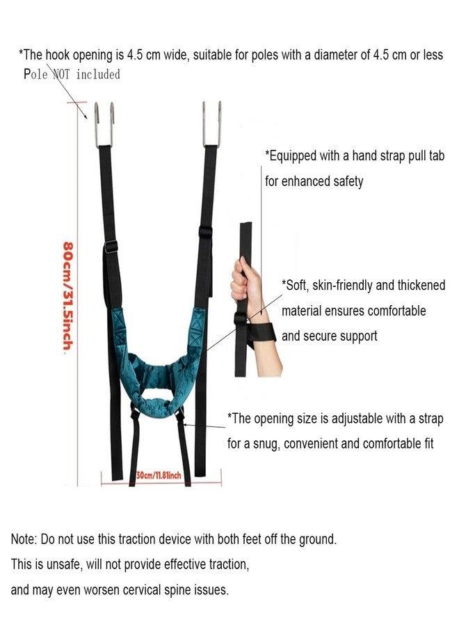 BXT Portable Cervical Traction Harness Neck Stretcher for Home-Adjustable Neck Traction Strap for Neck Fatigue Relief for Adults (Hook Design) - Image 2