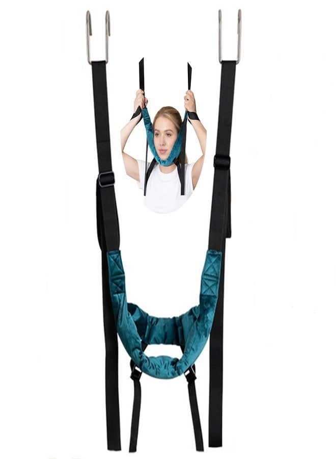 BXT Portable Cervical Traction Harness Neck Stretcher for Home-Adjustable Neck Traction Strap for Neck Fatigue Relief for Adults (Hook Design) - Image 1