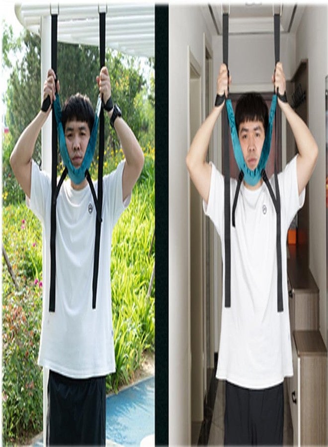 BXT Portable Cervical Traction Harness Neck Stretcher for Home-Adjustable Neck Traction Strap for Neck Fatigue Relief for Adults (Hook Design) - Image 5
