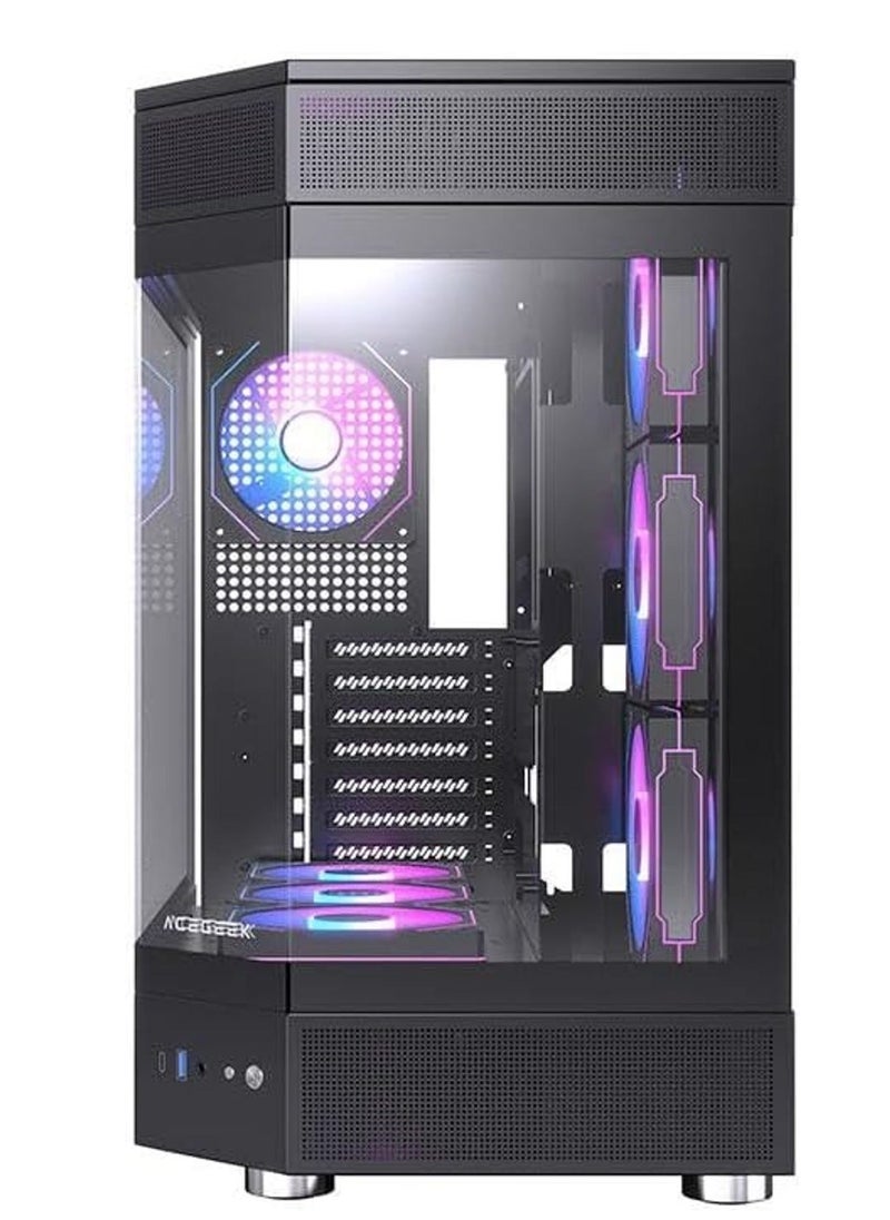 NANOTECH - Aetherion Blaze Gaming PC - Intel Core i7-12700F Processor, 12 Cores & 20 Threads, DDR4 32GB (2*16) 3600MHz Ram, Nvidia GeForce RTX 4060 8GB OC Edition GDDR6 Graphics Card, 2TB NVMe M.2 SSD, 3 Fan AIO Liquid Cooler, 750W 80 Plus Power Supply, Windows 11 Pro | Wi-Fi - Image 1