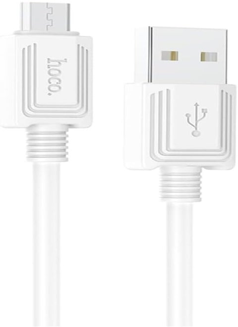 Hoco X73 - Charging And Data Transmittion Cable (2.4A -1M), USB-A To Micro-USB Plug, Compatible With Samsung Huawei Xiaomi Oppo - White