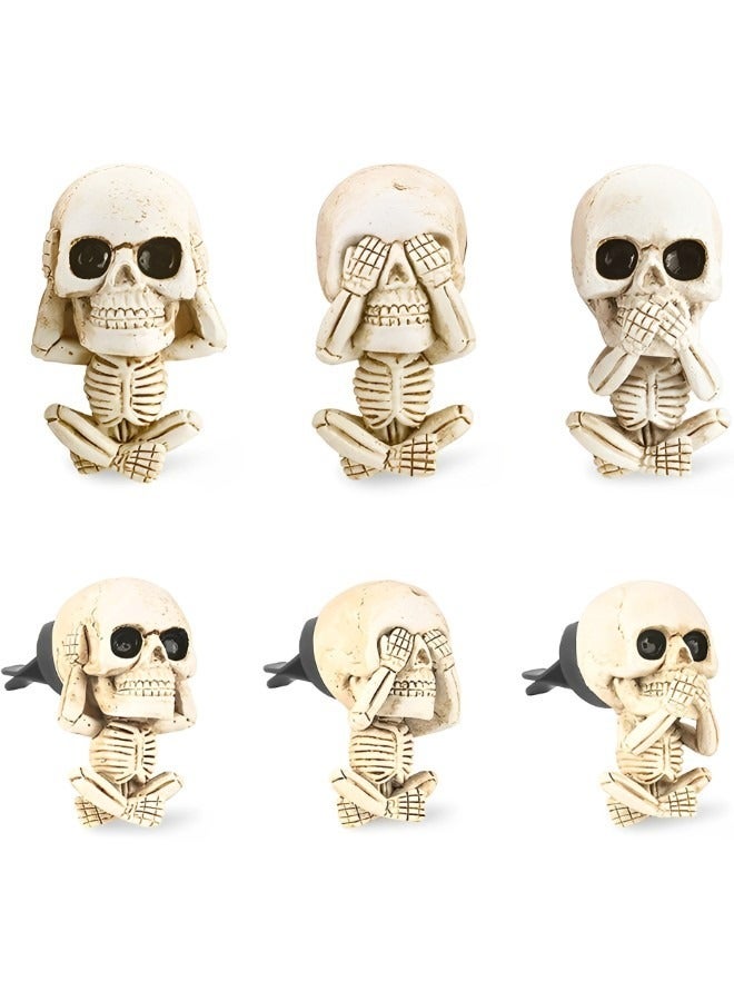 GROIC 3 Packs Car Air Freshener Clips,Car aromatherapy,Skull Car Accessories,Car Vent Decoration, Skull Car Interior Accessories,Creative Vehicle Supplies - Image 2