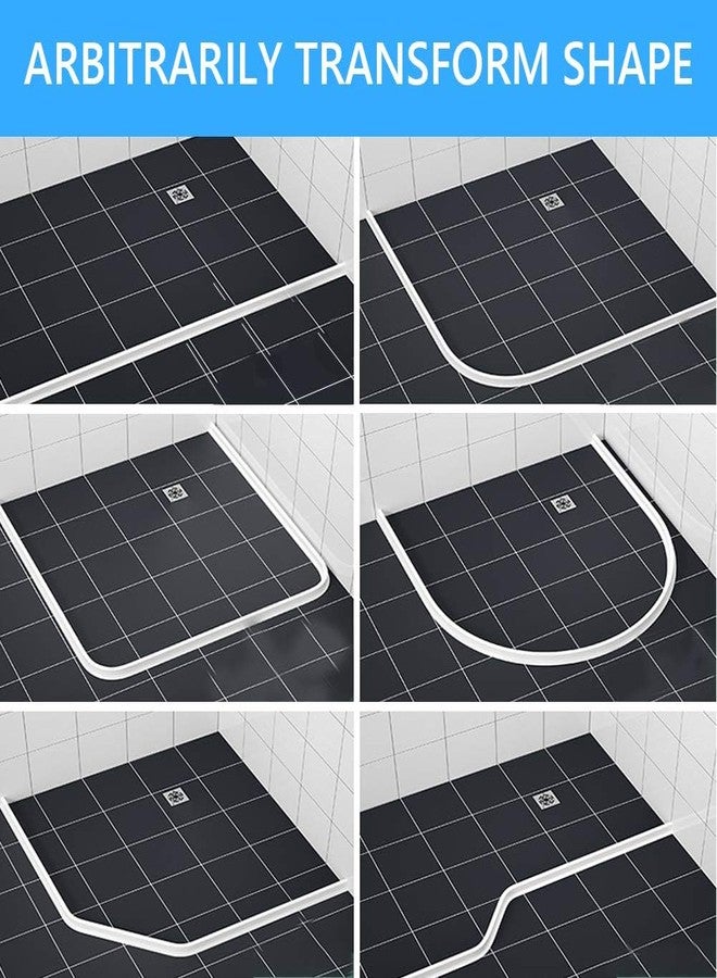 Duzzy 67 Inch Collapsible Shower Water Dam, Shower Threshold Water Stopper Barrier and Retention System and Keeps Water Inside Threshold Dry and Wet Separation, Suitable for Bathroom & Kitchen - Image 5