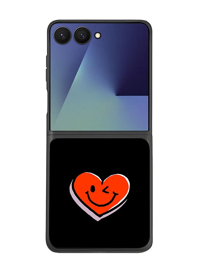 For Samsung Galaxy Z Flip7 Case,Slim fit Camera Protection, Shockproof Thin Phone cover  - Winking Heart