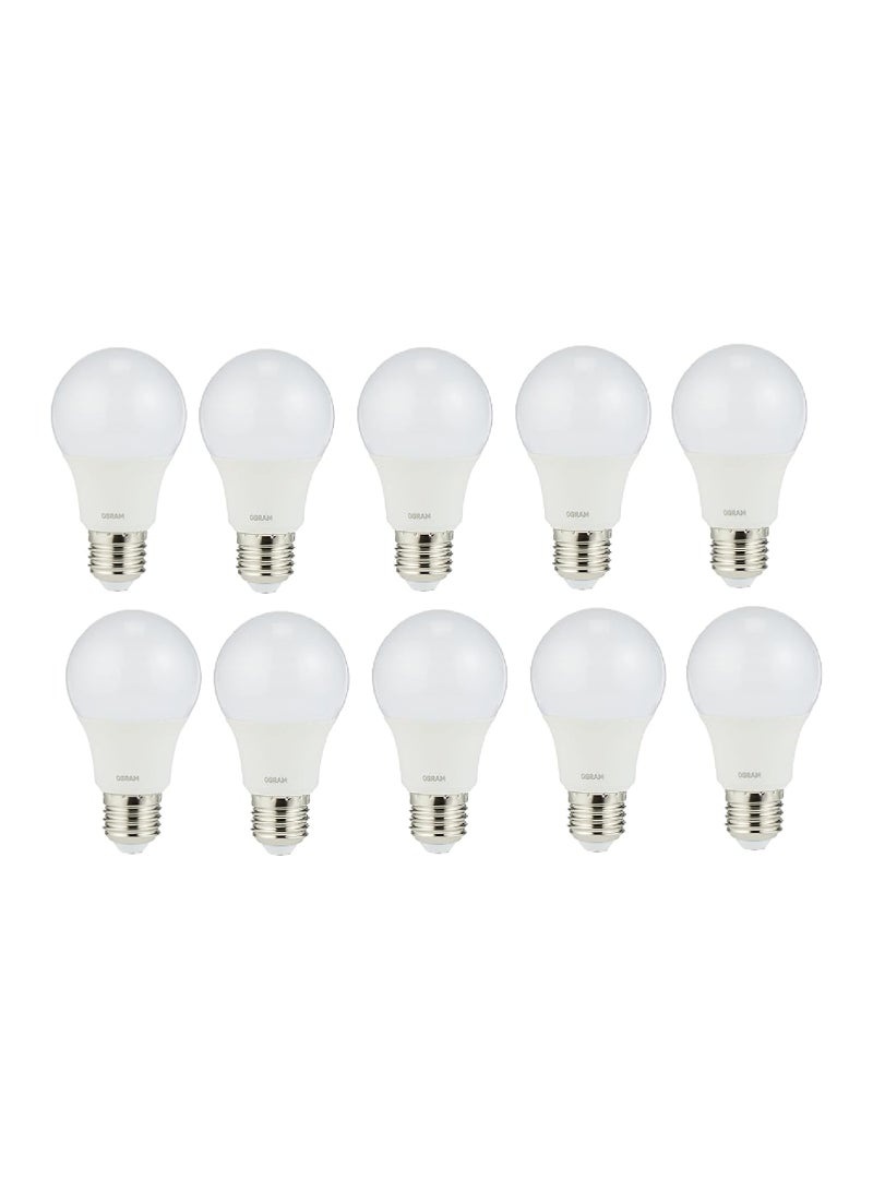 Osram Bulbs LED Classic A 10W Cool White, 4000K E27 screw base - Pack of 10 - Image 1