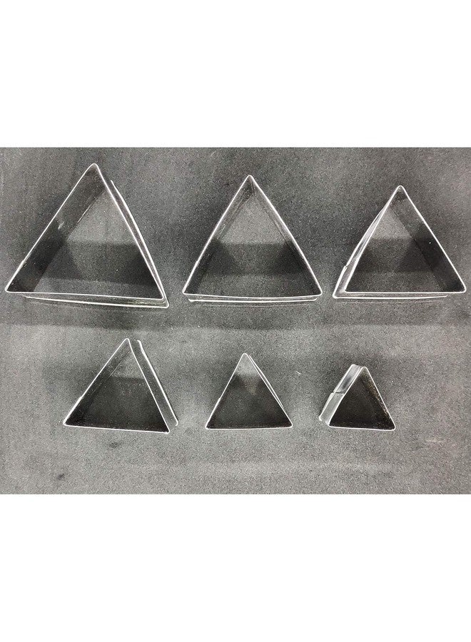 Cake Decor 6Pcs Triangle Shape Stainless Steel Cookie Cutter, Cutter Bakeware Mould Biscuit - Image 1