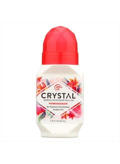 CRYSTAL Deodorant Crystal Essence Mineral Deodorant Roll-On, Pomegranate 2.25 oz  - Image 1