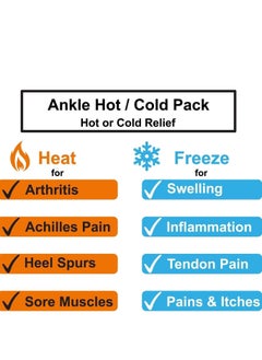 Y&D Ice Packs for Injuries Reusable, Ankle/Foot Therapy Wrap, Hot Cold Gel Pack with Adjustable Brace Sprained Ankles, Plantar Fasciitis, and Swelling Feet, Microwaveable, Freezable, Gray  - Image 3