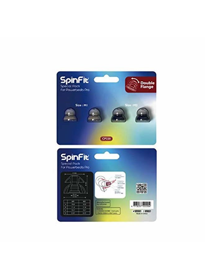 SpinFit CP220 – Patented Silicone Eartips for Replacement (2 Pairs) (4.4 mm Nozzle Dia.) - Image 2