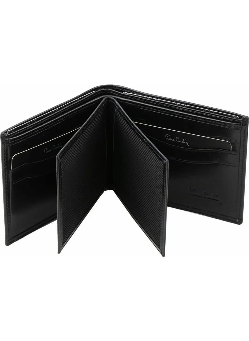 بيير كاردان Men's Black Logo Wallet 2367S