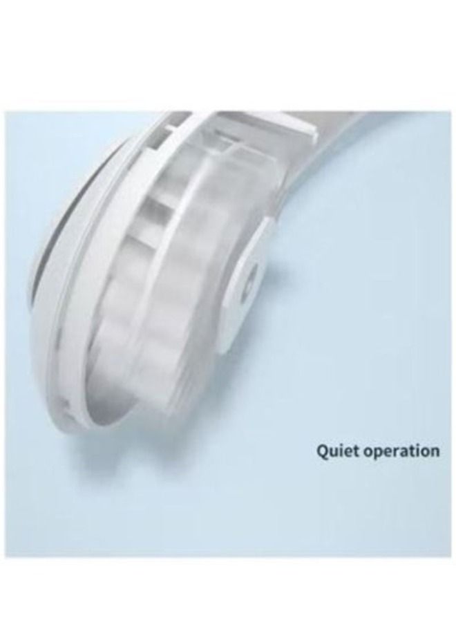 أكاليكس المحمولة الرقبة مروحة الأيدي الحرة الخالية من الشفرة يمكن ارتداؤها مروحة شخصية ، بلا أوراق ، قابلة للشحن ، تصميم سماعة مع 3 سرعات - Image 2