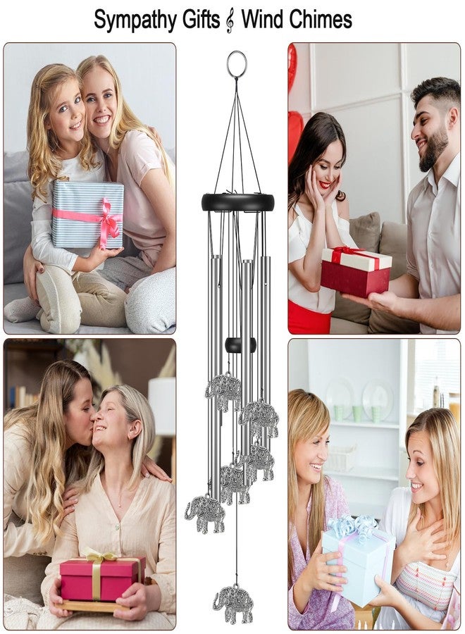Virekm Windchimes Outdoors Clearance, Door Chime Wind Chimes for Outside Sympathy Wind Chimes for Patio Decoration, Garden Decor. Zen Garden Decor（Elephant） - Image 3