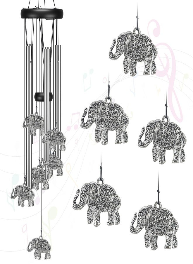 Virekm Windchimes Outdoors Clearance, Door Chime Wind Chimes for Outside Sympathy Wind Chimes for Patio Decoration, Garden Decor. Zen Garden Decor（Elephant） - Image 1
