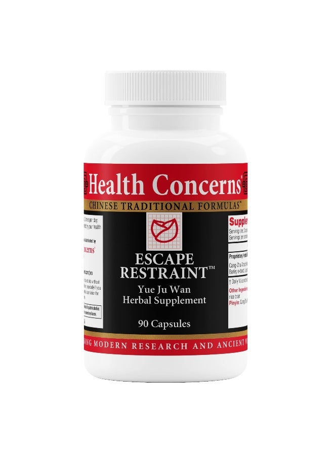 Health Concerns Escape Restraint - Digestion and Mood Support - 90 Capsules - Image 1