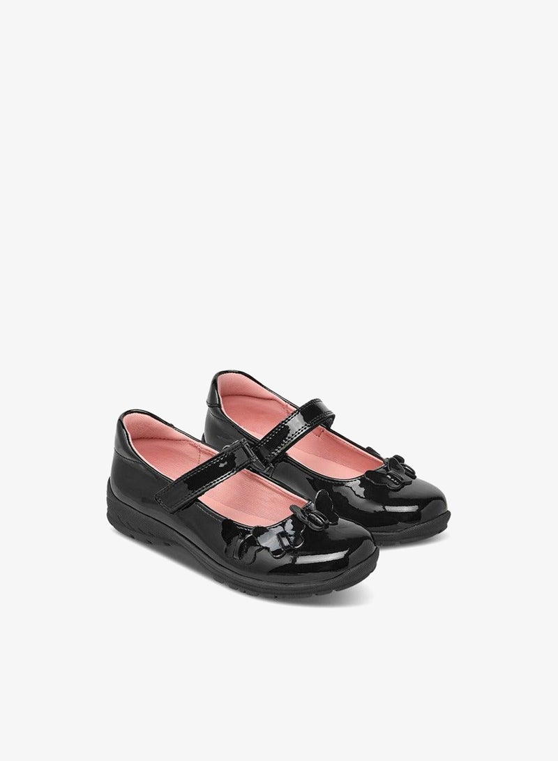 JUNIORS Girls Butterfly Accent Mary Jane School Shoes with Hook and Loop Closure - Image 3