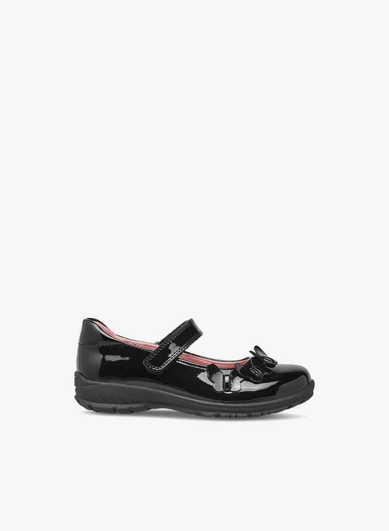 JUNIORS Girls Butterfly Accent Mary Jane School Shoes with Hook and Loop Closure - Image 2