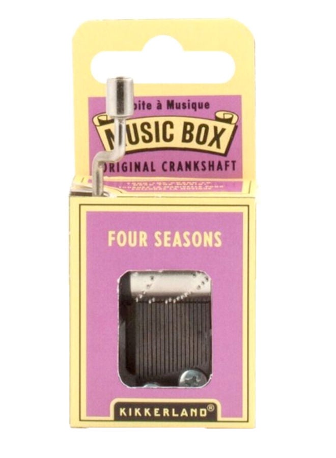 NIBEMINENT Four Seasons Crank Music Box Silver/White/Black - Image 2