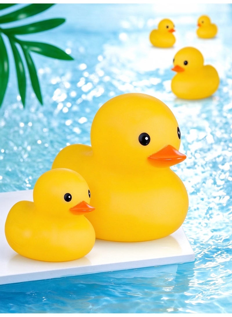 15-piece colorful random duck set, mixed colorful cute holiday bath toys, squeaky floating ducks, perfect for classroom rewards and holiday decorations. - Image 4