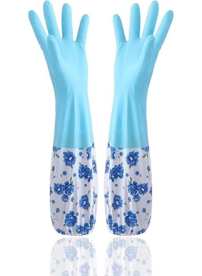 مجموعة قفازات غسيل قابلة لإعادة الاستخدام من قطعتين، متعددة الألوان، مقاس واحد اشكال متنوعه - Image 1