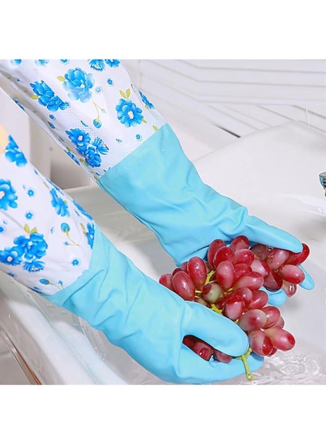 مجموعة قفازات غسيل قابلة لإعادة الاستخدام من قطعتين، متعددة الألوان، مقاس واحد اشكال متنوعه - Image 2