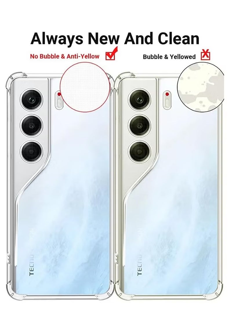 Generic - Transparent Anti-drop Case for TECNO Camon 40 Pro 5G Clear TPU Four Corners Protection Cover Soft funda - Image 1