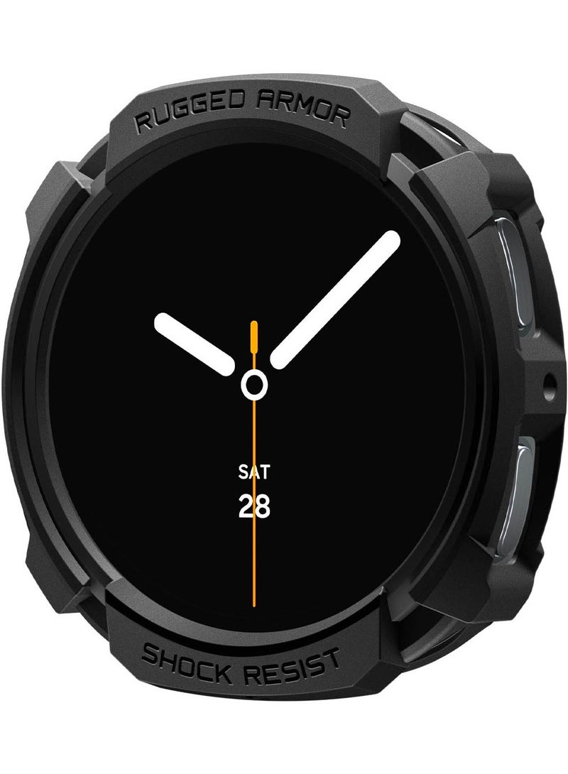 Spigen Rugged Armor for Samsung Galaxy Watch 8 40mm Case Cover Durable TPU (2025) - Matte Black - Image 1