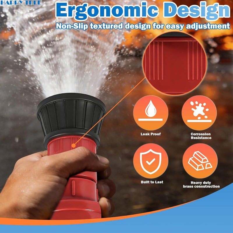 Happy Tree 2" NPSH Fire Hose Nozzle Thermoplastic Fire Equipment Constant Flow Fog Nozzle - Image 4