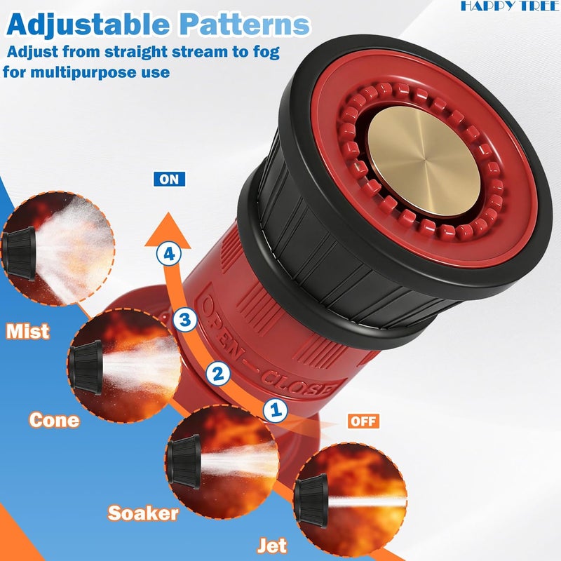Happy Tree 2" NPSH Fire Hose Nozzle Thermoplastic Fire Equipment Constant Flow Fog Nozzle - Image 5