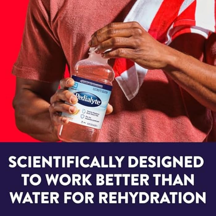 Pedialyte Electrolyte Drink, Hydration Drinks for Kids & Adults, Fruit Punch, 1 Liter, Pack of 4 - Image 4